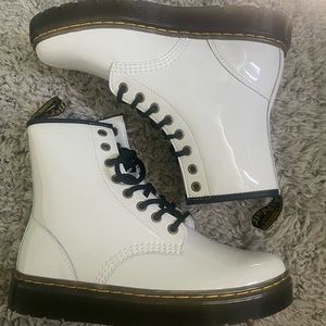 White dr marten boots